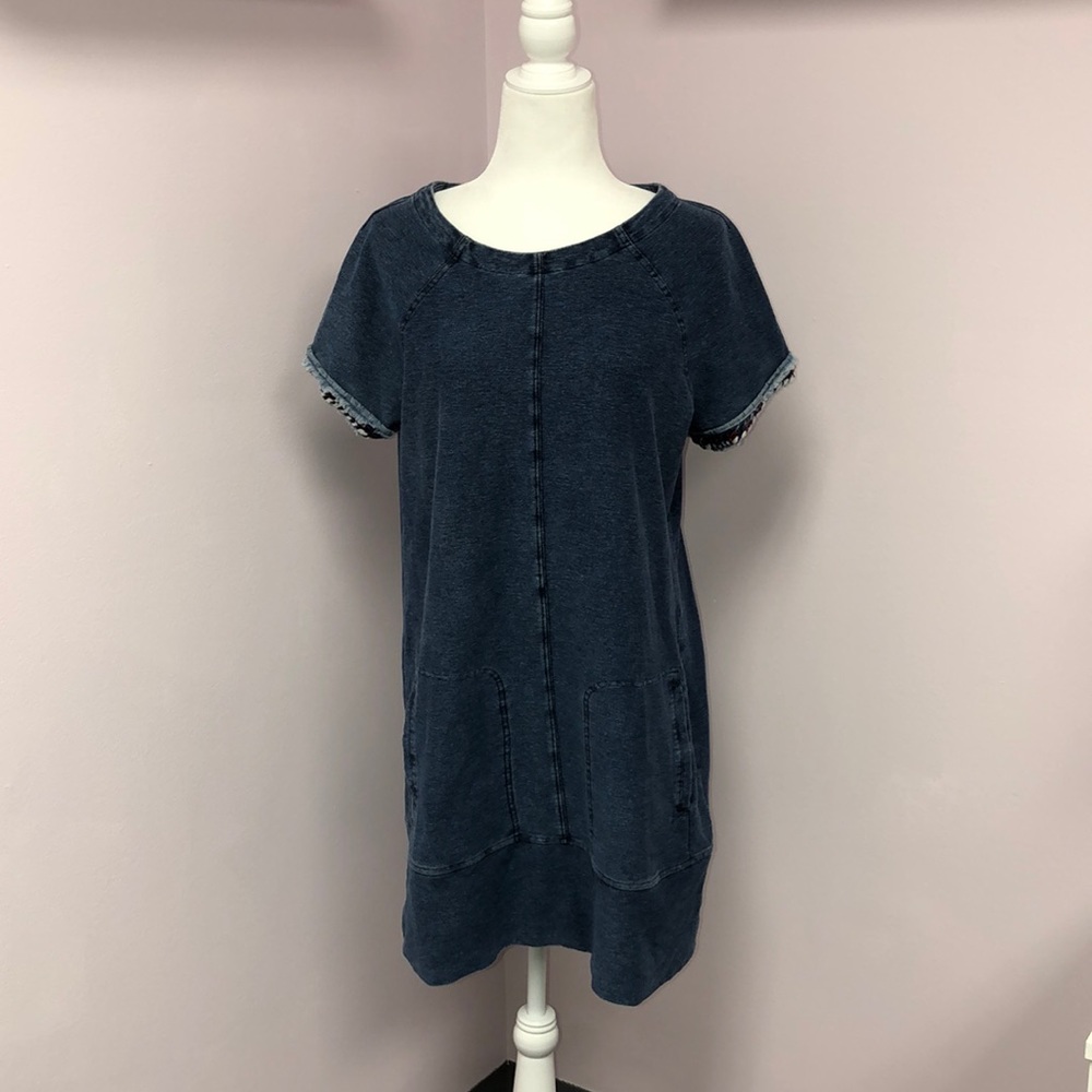 Max Jeans sz Large Jean Dress with fun Arm Details